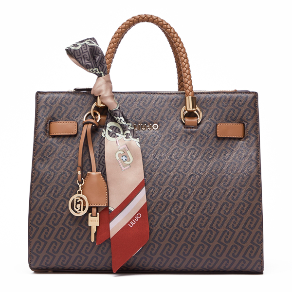 Liu Jo Sacoche moyenne avec foulard - UNICAN Brun- Ref 144 €